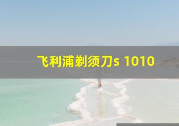 飞利浦剃须刀s 1010